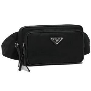 Prada Body Bag Belt Bag Renylon Triangle Logo Black